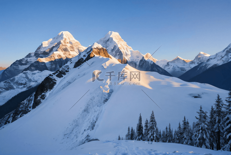 冬季寒冷雪山高山摄影图片6