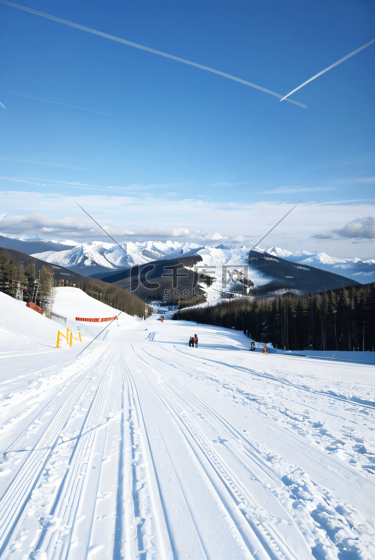 冬季高山滑雪场摄影图1