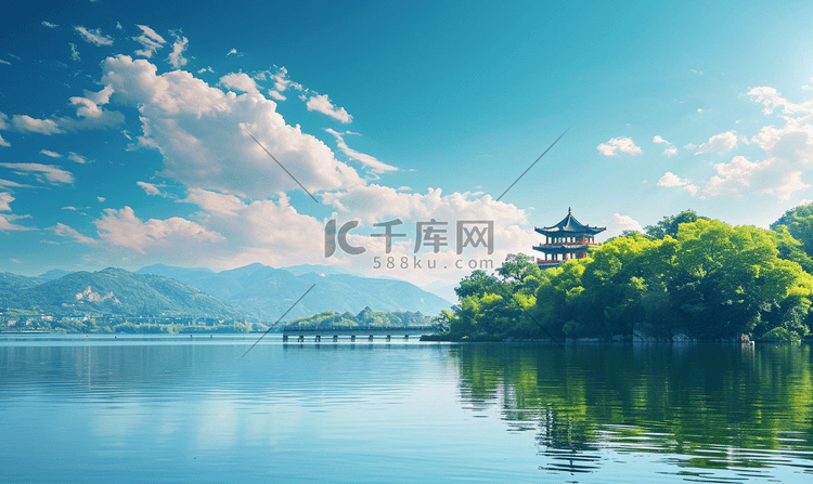 中国的西湖风景