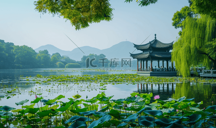 中国的西湖风景