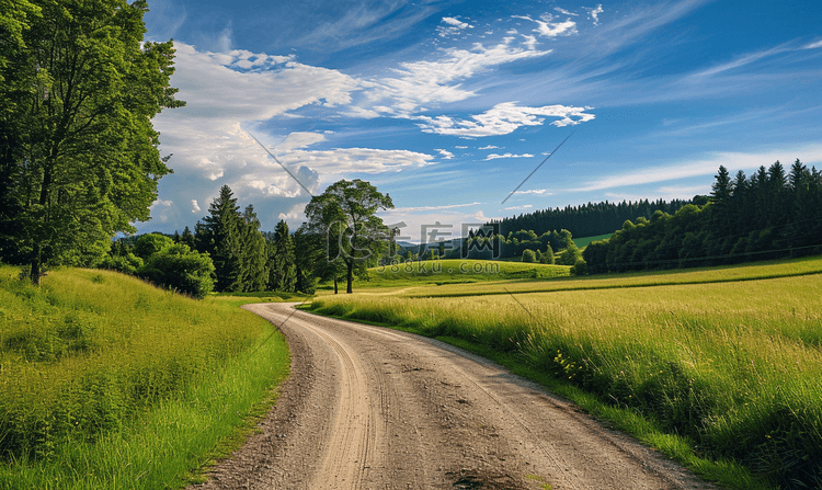 自然风景乡村景观一条公路