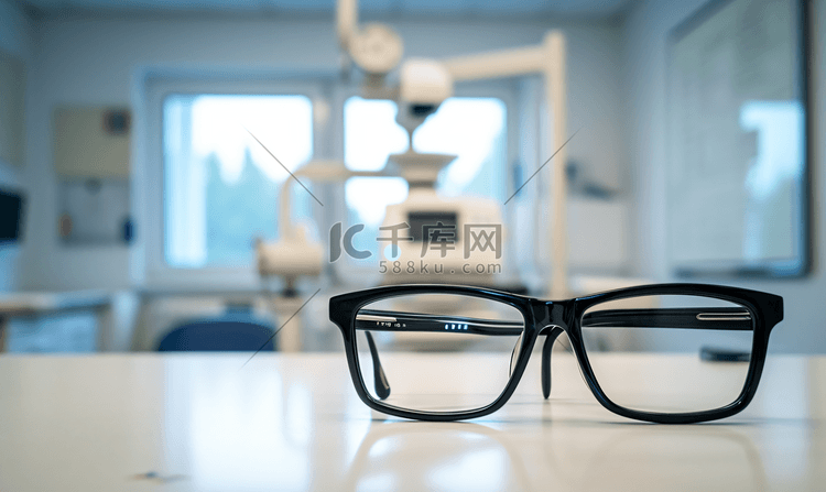 诊室里的视力矫正眼镜