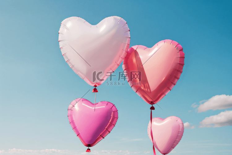 情人节浪漫粉色气球摄影配图7