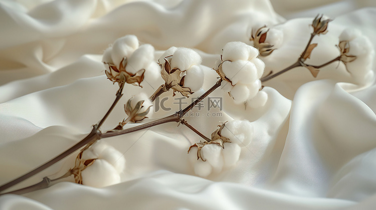 棉布织物上的棉花设计