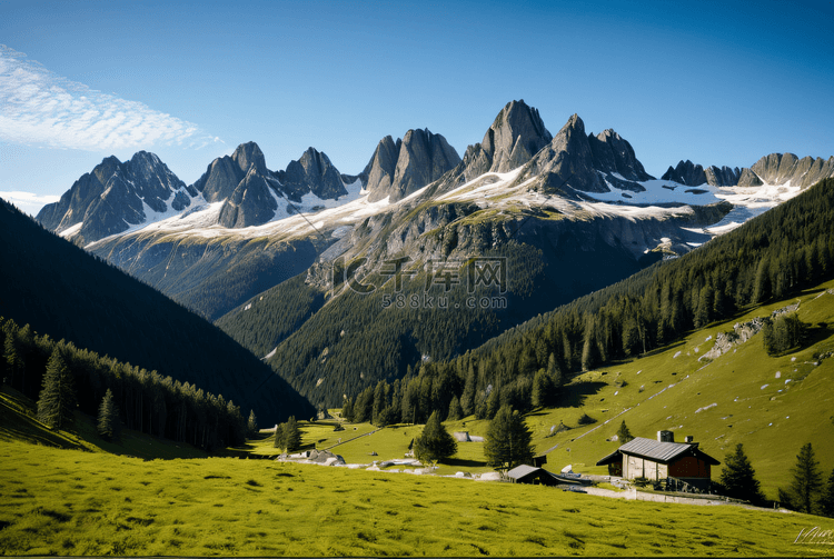 壮丽的阿尔卑斯山风景唯美图片1