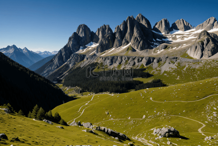 阿尔卑斯山脉风景摄影图片5