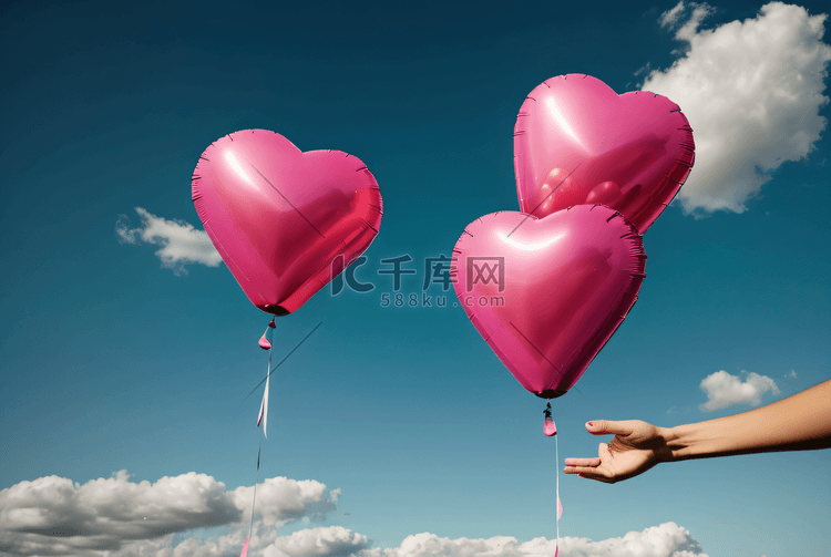 爱心形状气球摄影图9