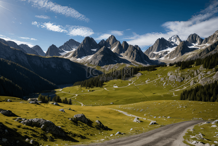 巍然挺拔的阿尔卑斯山风景图片7