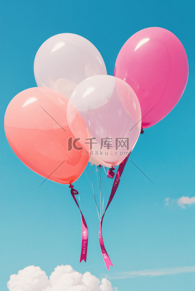 浪漫的彩色气球摄像图1高清摄影