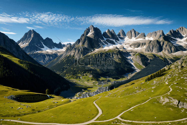 巍然挺拔的阿尔卑斯山风景图片8