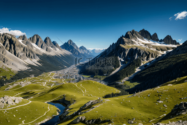 美丽的阿尔卑士山脉风景图5图片