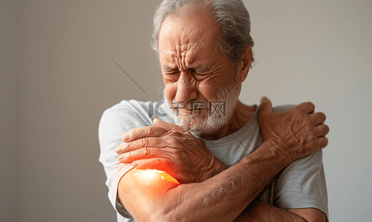 关节疼痛手臂瘙痒的中年人