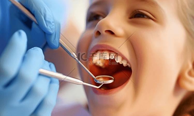 儿童看牙科形象