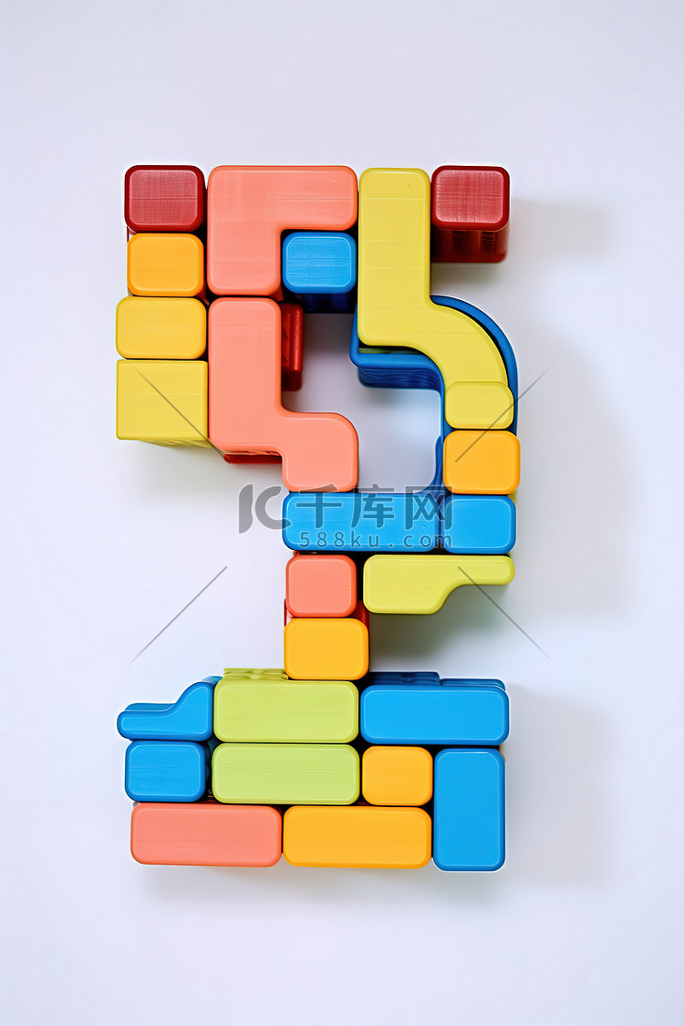 字母 s 是由彩色块制成的