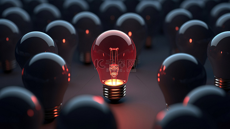 领导创新概念一个明亮的灯泡在一