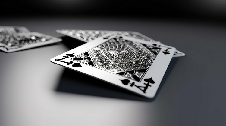 黑白现代设计扑克牌王牌钻石套装