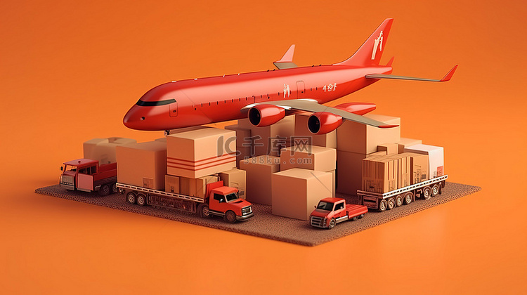 3D 渲染产品的全球运输和交付
