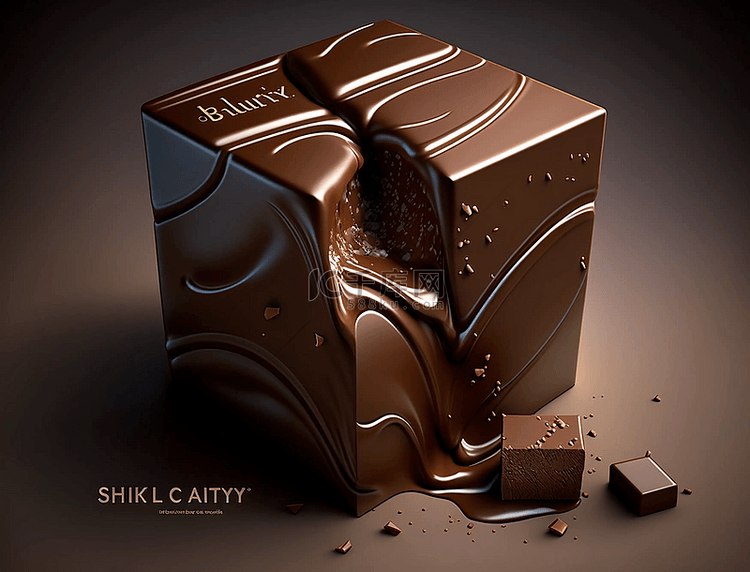 甜点方形巧克力背景