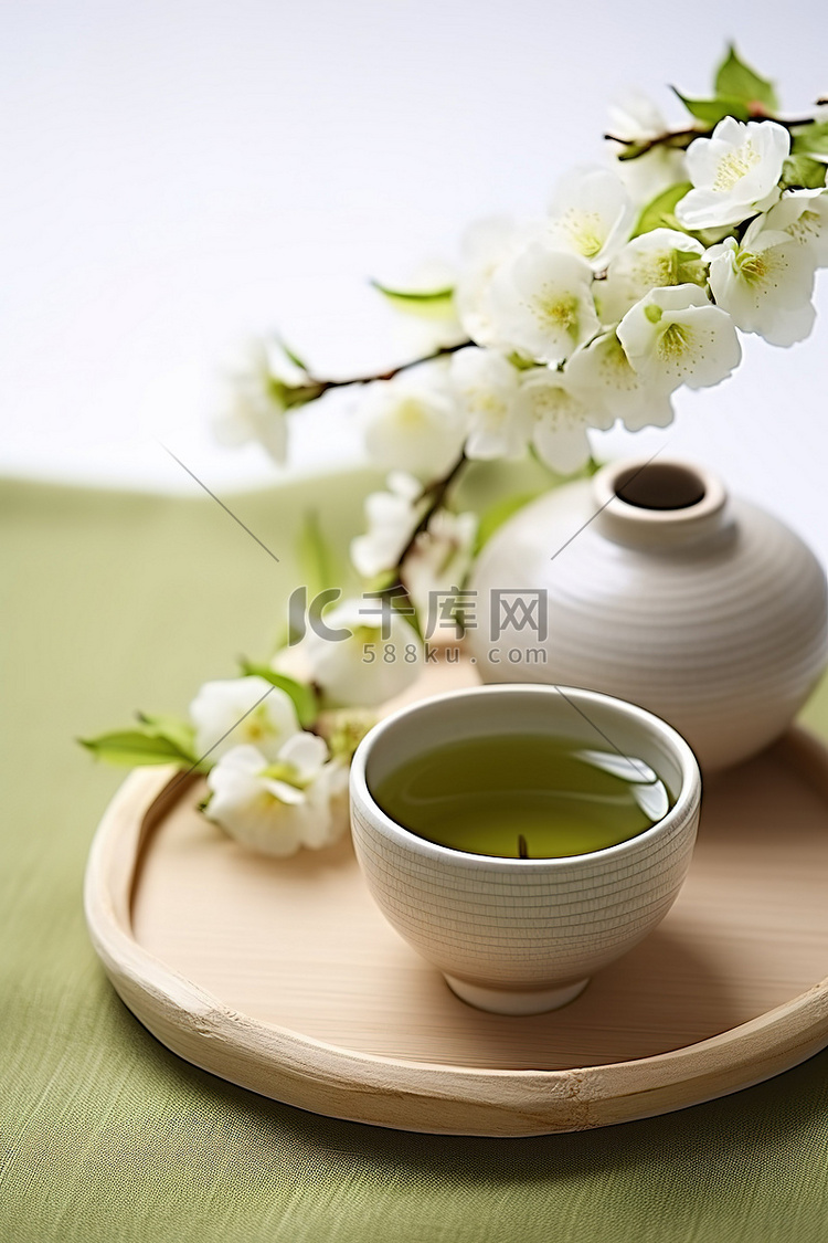由白樱花制成的歌舞伎茶日式绿茶