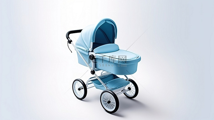 蓝色婴儿车婴儿车和婴儿车的当代