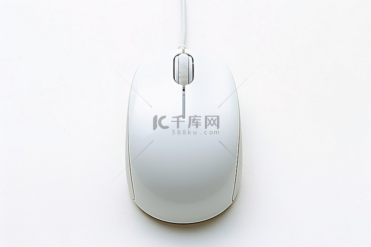 白色背景上的白色电脑鼠标
