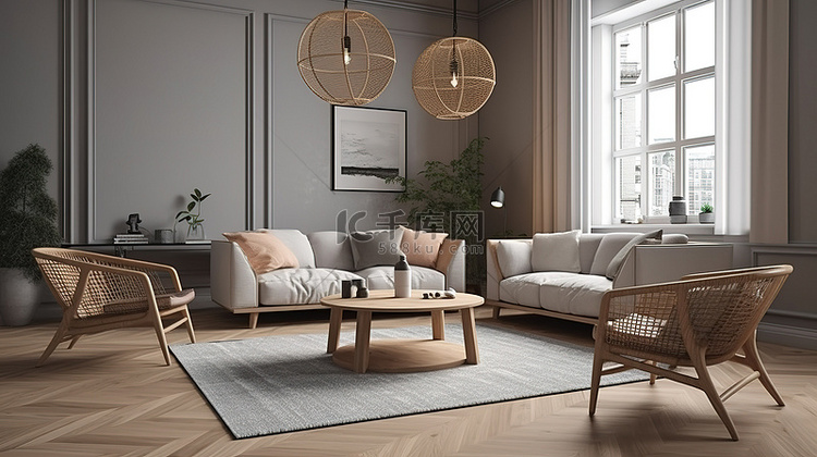 现代斯堪的纳维亚风格的家具装饰