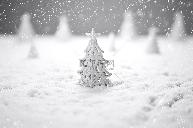 圣诞快乐是用白色背景上的雪写成