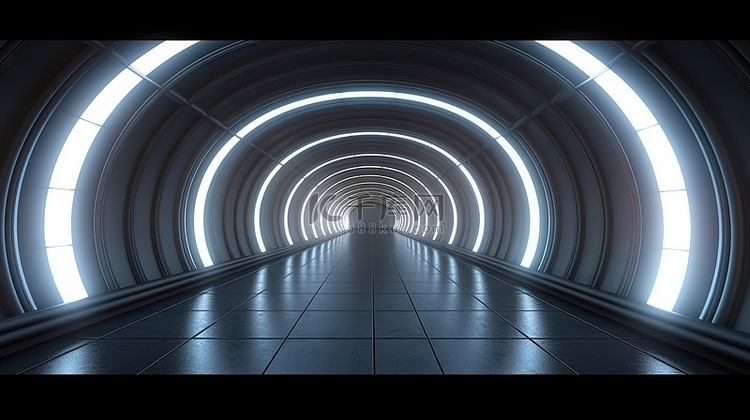 照明隧道 3d 渲染