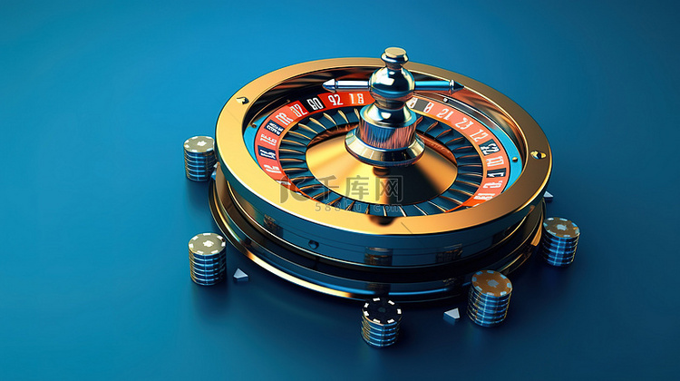 在线赌场中真实轮盘赌轮的蓝色隔