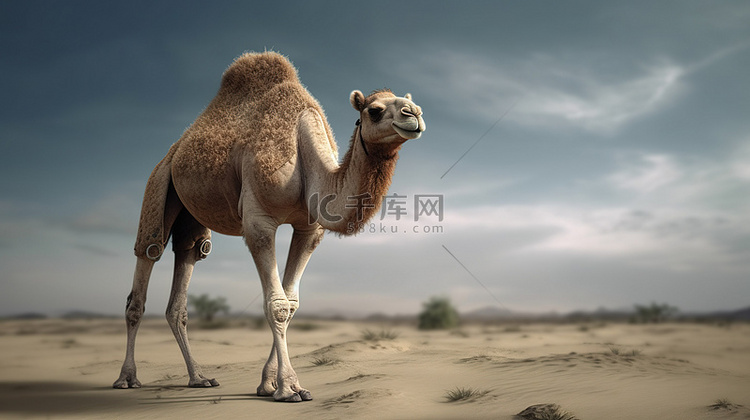 在 3d 中呈现的骆驼
