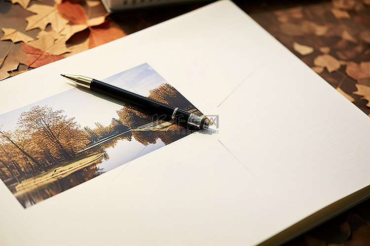 用笔将照片和手写的照片打印在纸