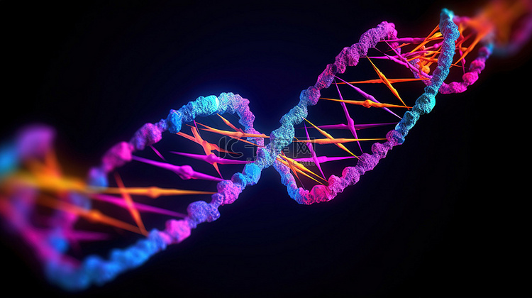 DNA 分子的 3d 渲染