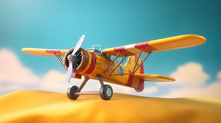 微型飞机和飞机 3d 渲染携带