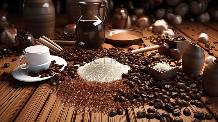 咖啡美式饮品咖啡粉