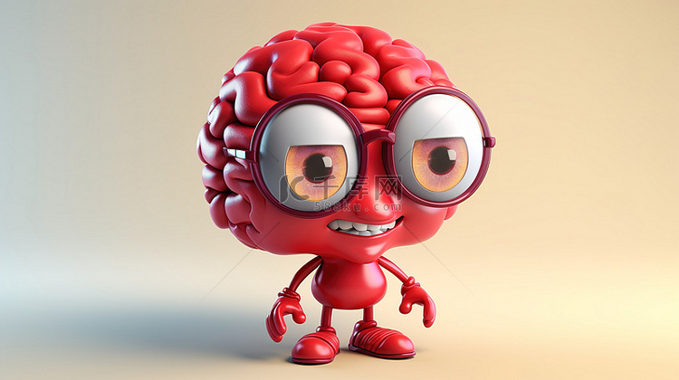 有趣的 3D 大脑角色