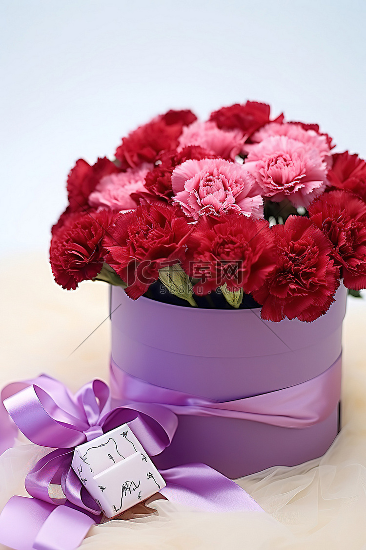 康乃馨鲜花盒花束