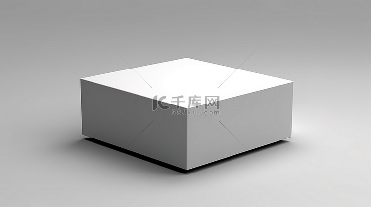 3d 渲染的盒子站在空白的白色