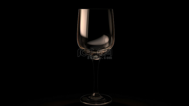 横幅设计酒杯 3d 渲染与黑色