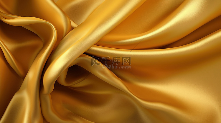 3d 渲染的金色纺织背景