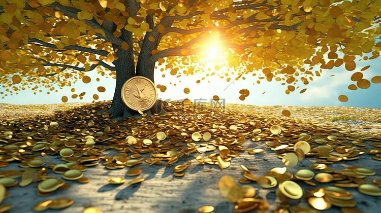 树和金币的 3D 渲染非常适合