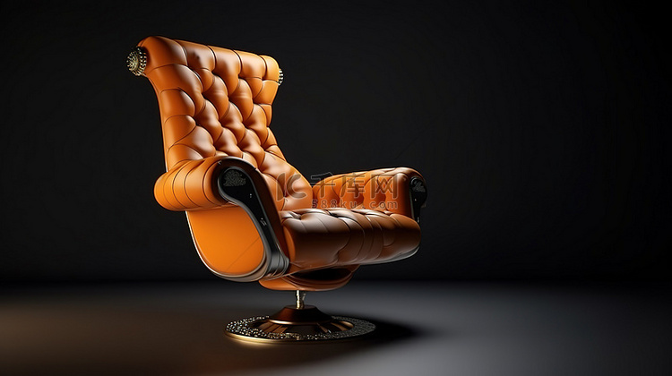 旋转豪华椅优雅侧视图的 3D 渲染
