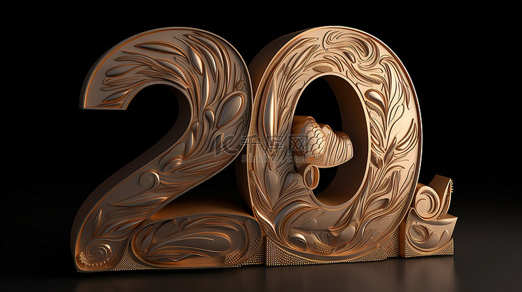 庆祝 25 周年卓越表现的 3D 设计