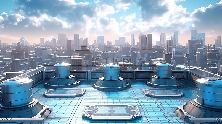 虚拟宇宙城市迷人的空中视角令人