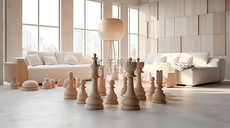 斯堪的纳维亚室内设计与国际象棋