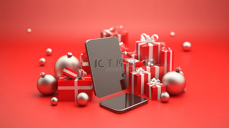 数字营销用智能手机在线购买圣诞