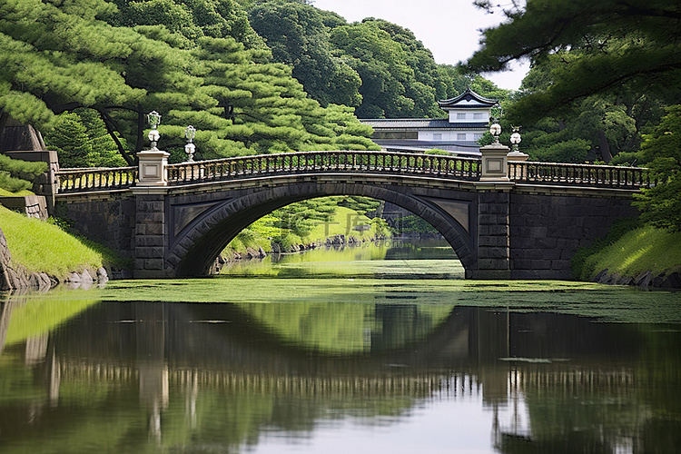 宫桥胜川福丸花园风景摄影