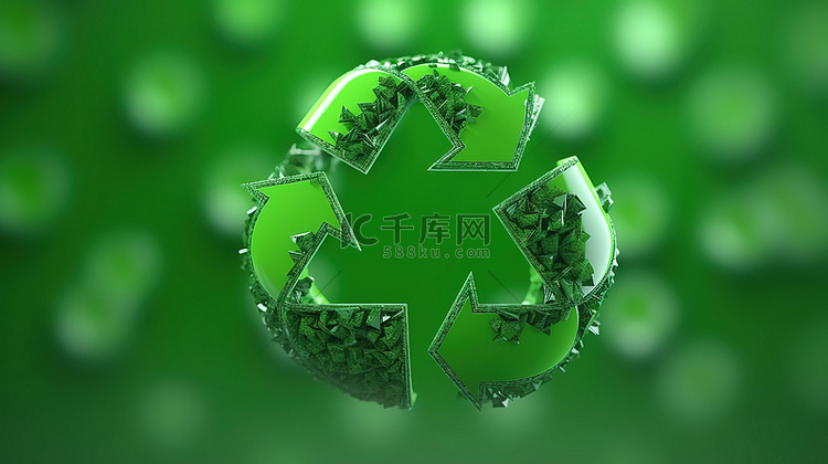 概念化背景为地球仪的绿色回收标