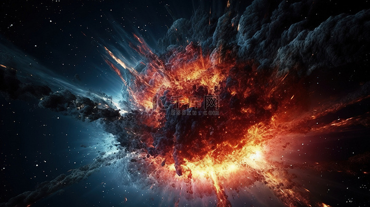 宇宙混沌爆炸诞生宇宙 3d 插图