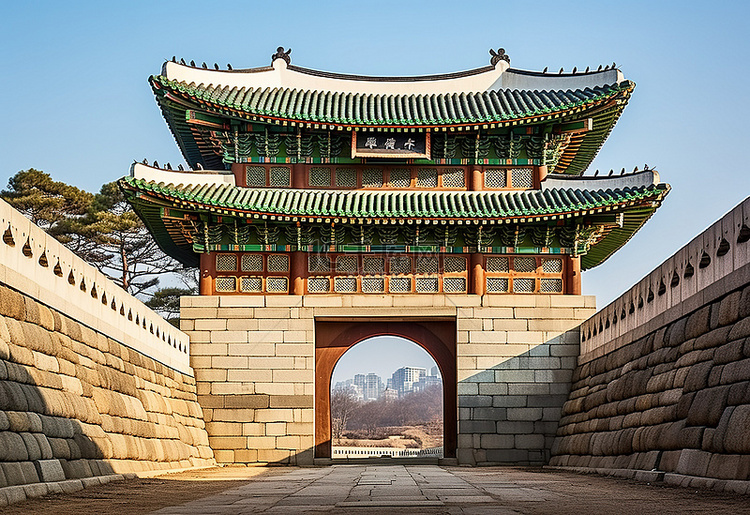 西江宫石拱门的景色