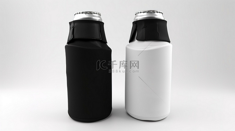 单色啤酒瓶 koozie 设置